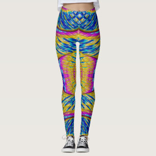 Leggings ~ pink blue yellow ~ Original