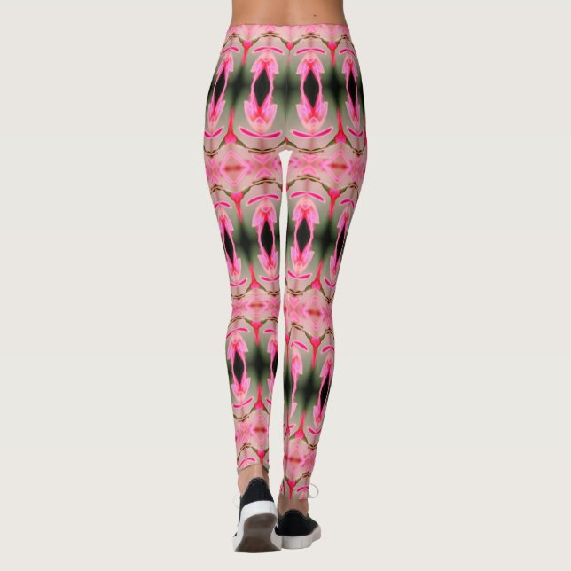 Leggings Pink brillant et les dames vertes de la forêt (Dos)