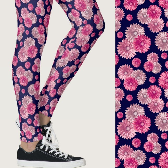Leggings Pink gerbera daisy floralPatterned (Créateur téléchargé)