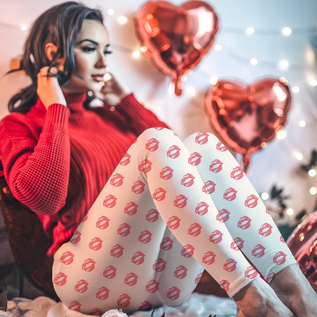 Leggings Pink Listick Kiss Imprimer (Créateur téléchargé)