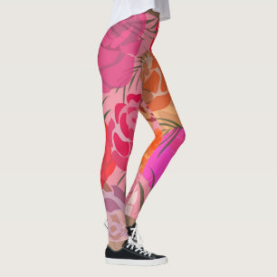 Leggings Pink plants