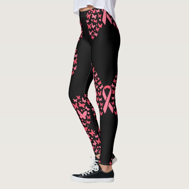 Leggings Pink Ribbon Sensibilisation au cancer du sein (Gauche)
