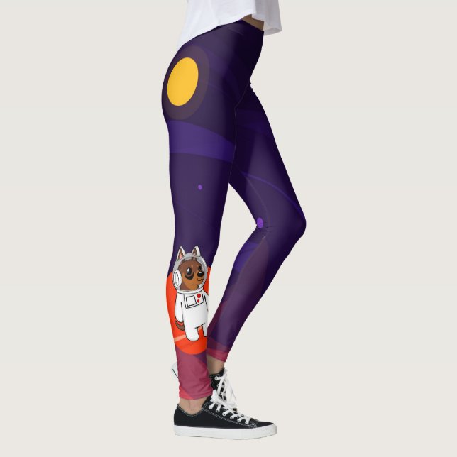 Leggings Pinscher miniature (Pin de minute) dans l'espace (Droite)