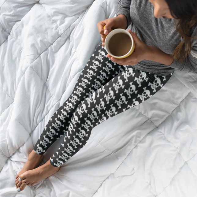 Leggings Pirate Skull and Cross Bones Halloween (Créateur téléchargé)