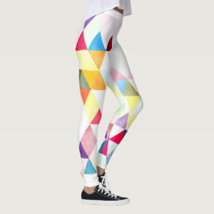 Leggings PixDezines Aquarelle Boho Géométrique/Triangles