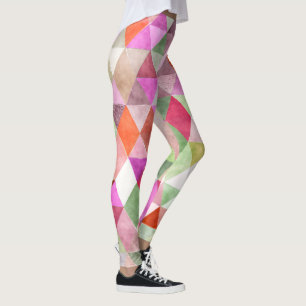 Leggings PixDezines Aquarelle Boho Géométrique/Triangles