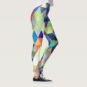 Leggings PixDezines Aquarelle Boho Géométrique/Triangles