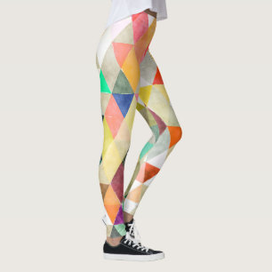 Leggings PixDezines Aquarelle Boho Géométrique/Triangles