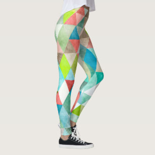 Leggings PixDezines Aquarelle Boho Géométrique/Triangles