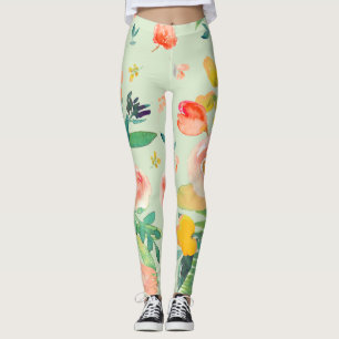 Leggings PixDezines Fleurs aquarelles/do-it-yourself arrièr