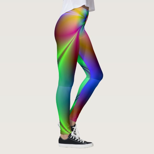 Leggings PixDezines Psychedélique Techno Dance/Lumières Neo (Droite)