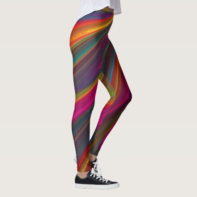 Leggings PixDezines Techno Dance/Lumières Neon (Droite)