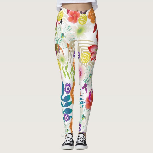 Leggings PixDezines Wailea/Hibiscus/do-it-yourself Barrière (Devant)