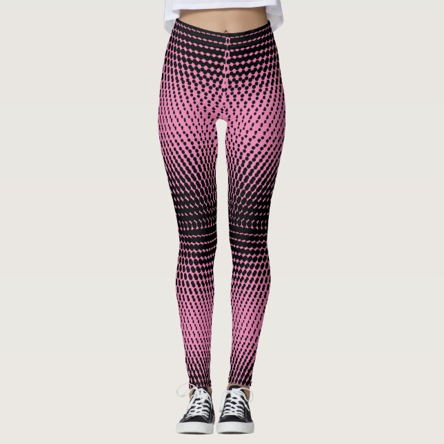 Leggings Pixel Motif 09.B.w. BG rose (Devant)