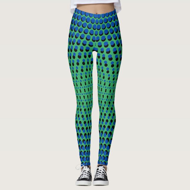 Leggings Pixel Motif 09.BBLK.w Green BG (Devant)