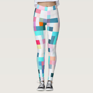 Leggings Pixels pâles géométriques
