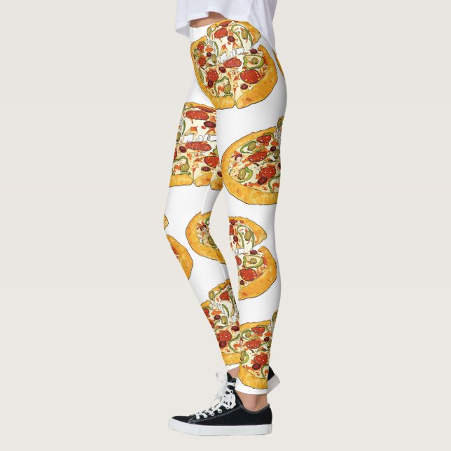 LEGGINGS **PIZZAS PIZZA PIZZA* JAMBES FUNNY (Gauche)