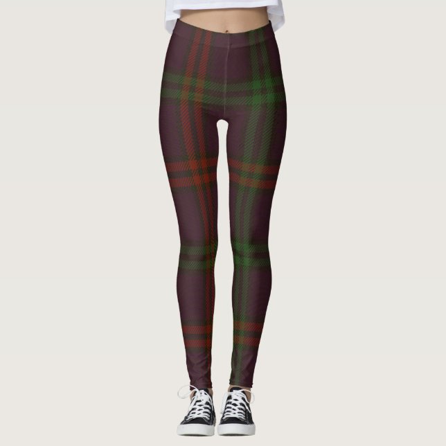 Leggings Plaid de clan de tartan de Montgomery (Devant)