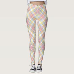 Leggings Plaid en pastel de rayure