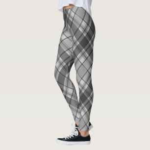 Leggings Plaid gris hiver