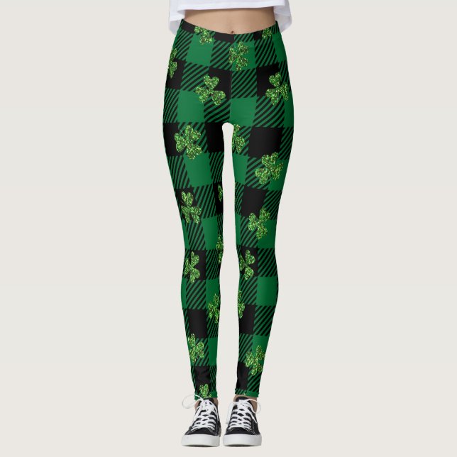 Leggings Plaid Shamrock brillant (Devant)