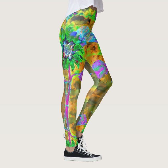 Leggings Plaisir au soleil - tournesol vert (Droite)