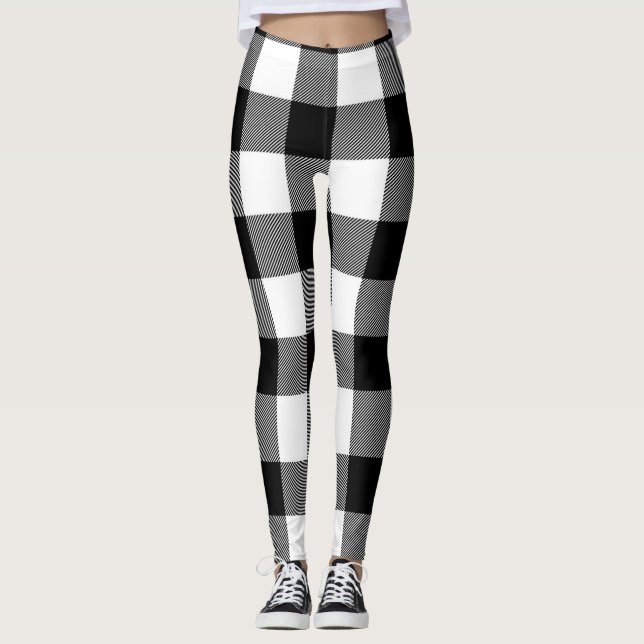 Leggings Plantation moderne de buffles noirs et blancs de N (Devant)