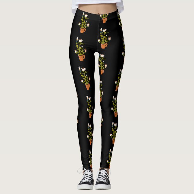Leggings Plante café (Devant)