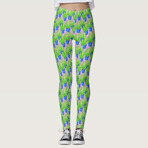 Leggings Plantes d'Aloe Vera Motif Textile