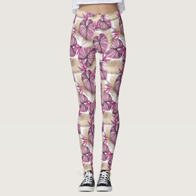Leggings Plantes exotiques (Devant)