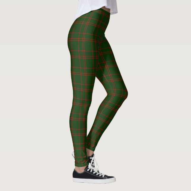 Leggings plaqués élégants rouges et verts (Droite)