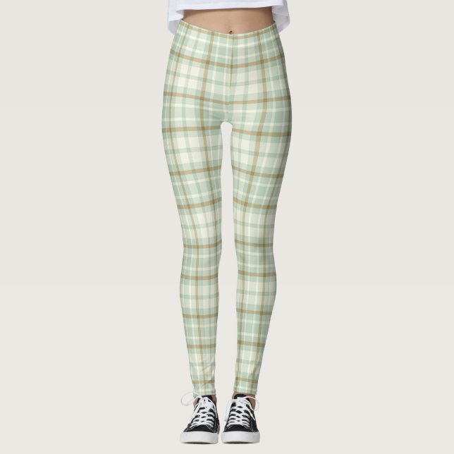 Leggings Plat Tan Vert (Devant)