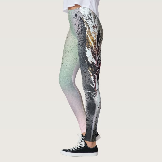 Leggings Pleines guêtres de plume de jambe (Gauche)