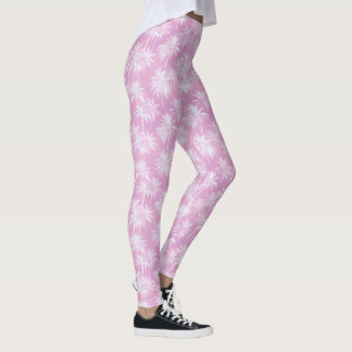 Leggings Plum Motif de silhouette de palmier hawaïen ID1093