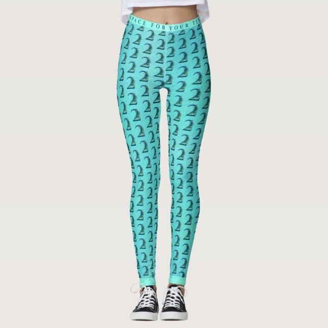 Leggings Plumes de paon pour le 2ème anniversaire (Devant)