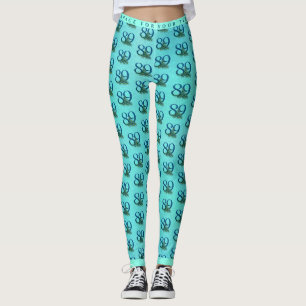 Leggings Plumes de paon pour le 89e anniversaire ou anniver