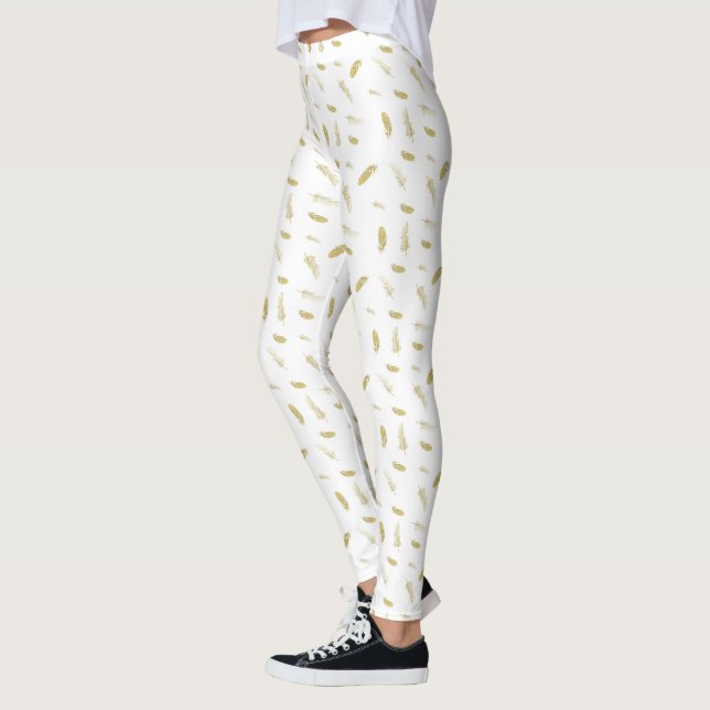 Leggings Plumes d'or (Gauche)