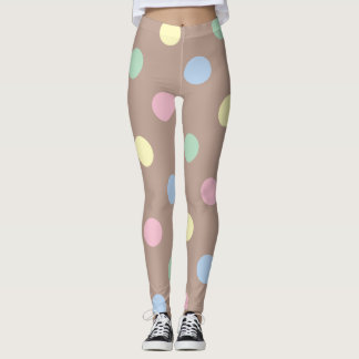 Leggings Point Polka Brown et multicolore