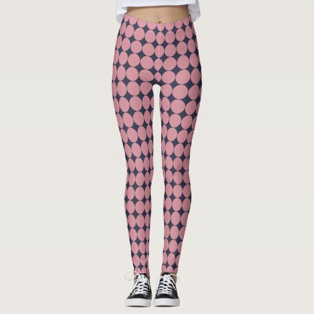 Leggings Pointe rose Design Moderne (Devant)