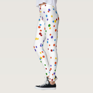 Leggings Points Arc-en-ciel Polka multicolore Dot Confetti 