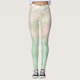Leggings Points Confetti Aquarelle Rose-Mint
