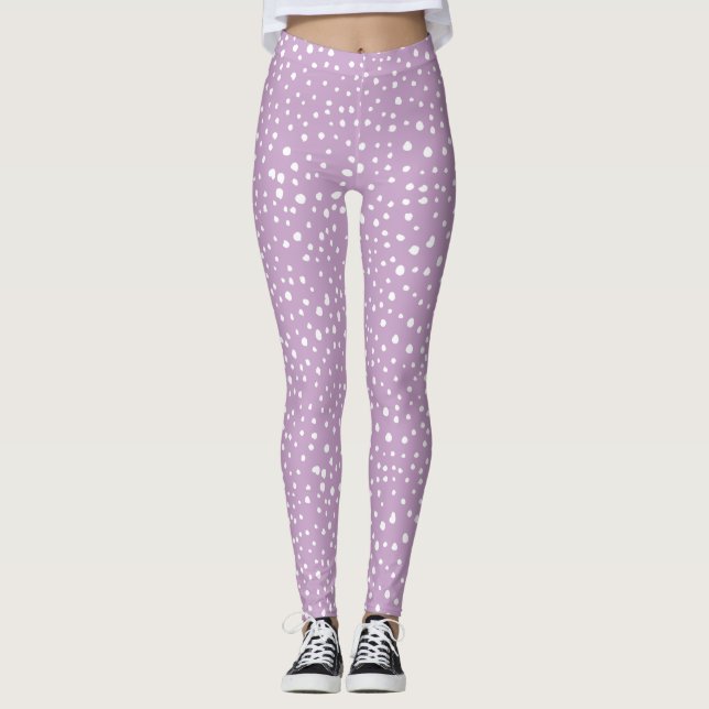 Leggings Points Dalmatiens Lilac, Points Dalmatiens, Pots D (Devant)