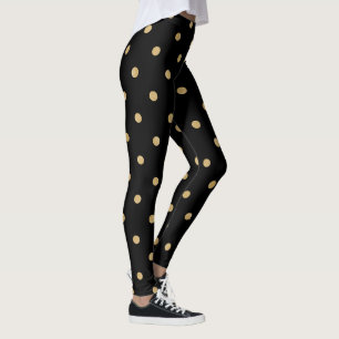 Leggings Points de polka en or simple