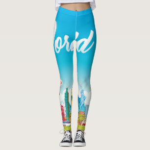 Leggings Points de repère mondiaux : Ensemble Vintage de vo