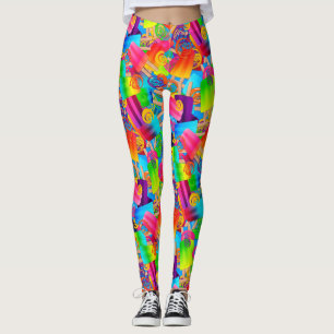 Leggings Points-Popsicle de la Fête CKC - Bleu-LÉGGGINGS