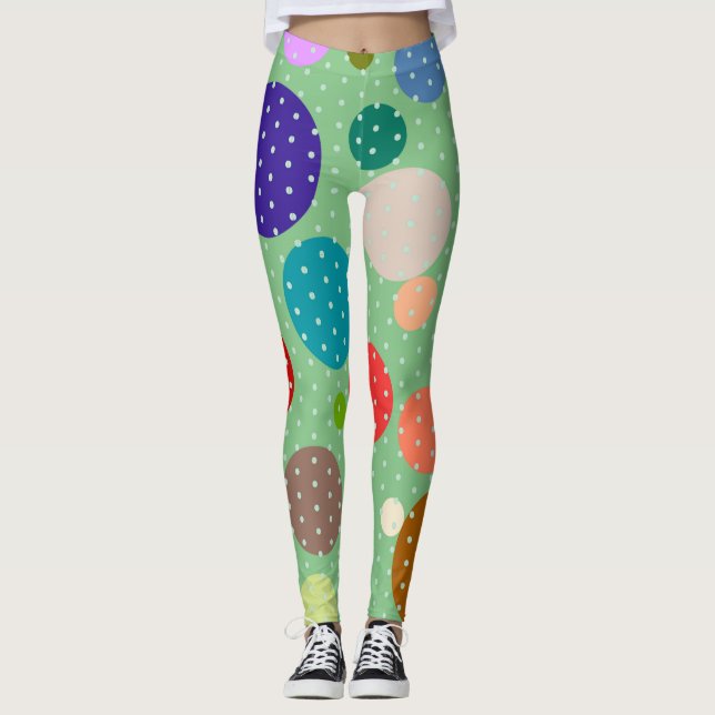Leggings Points sur les pattes de points (Devant)