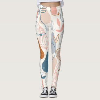Leggings Poire scandinave Imprimer : Motif de fruits Vintag