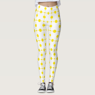 Leggings Pois Jaunes, Motif Polka Dot, Points, Pots