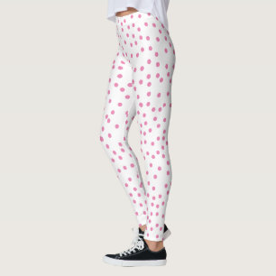 Leggings Pois rose mignon et preppy