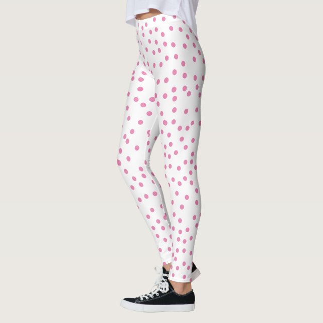 Leggings Pois rose mignon et preppy (Gauche)